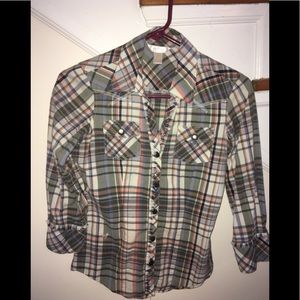 Western cowgirl plaid shirt for costume/Halloween